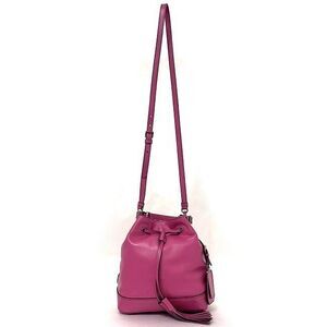Prada crossbody bag drawstring shoulder handbag Beckett FUXIA calf tassels soft